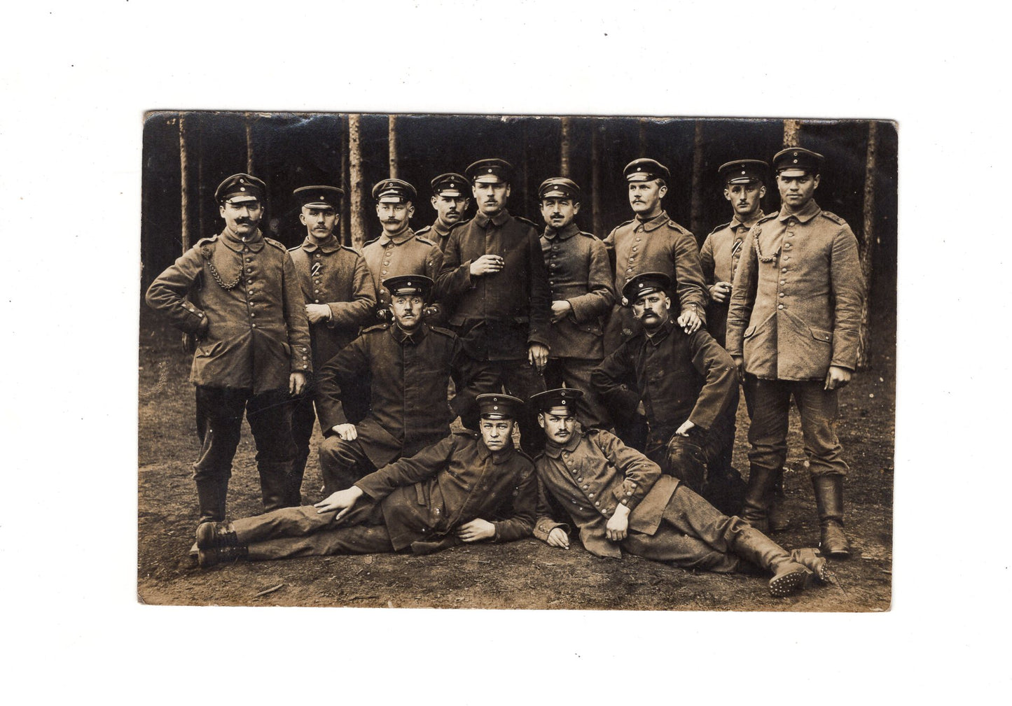Ansichtskarte Gruppenbild Soldaten - Munsterlager / Munster 1915