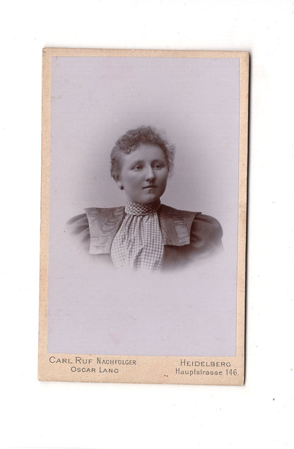 Fotografie Damenportrait - Heidelberg 1890er / CDV C1-07