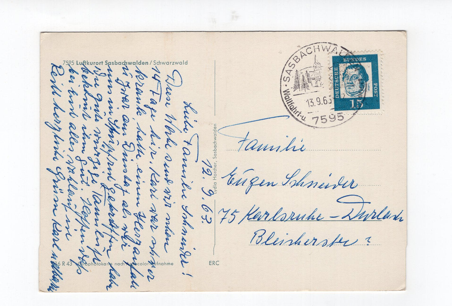 Ansichtskarte Sasbachwalden im Schwarzwald