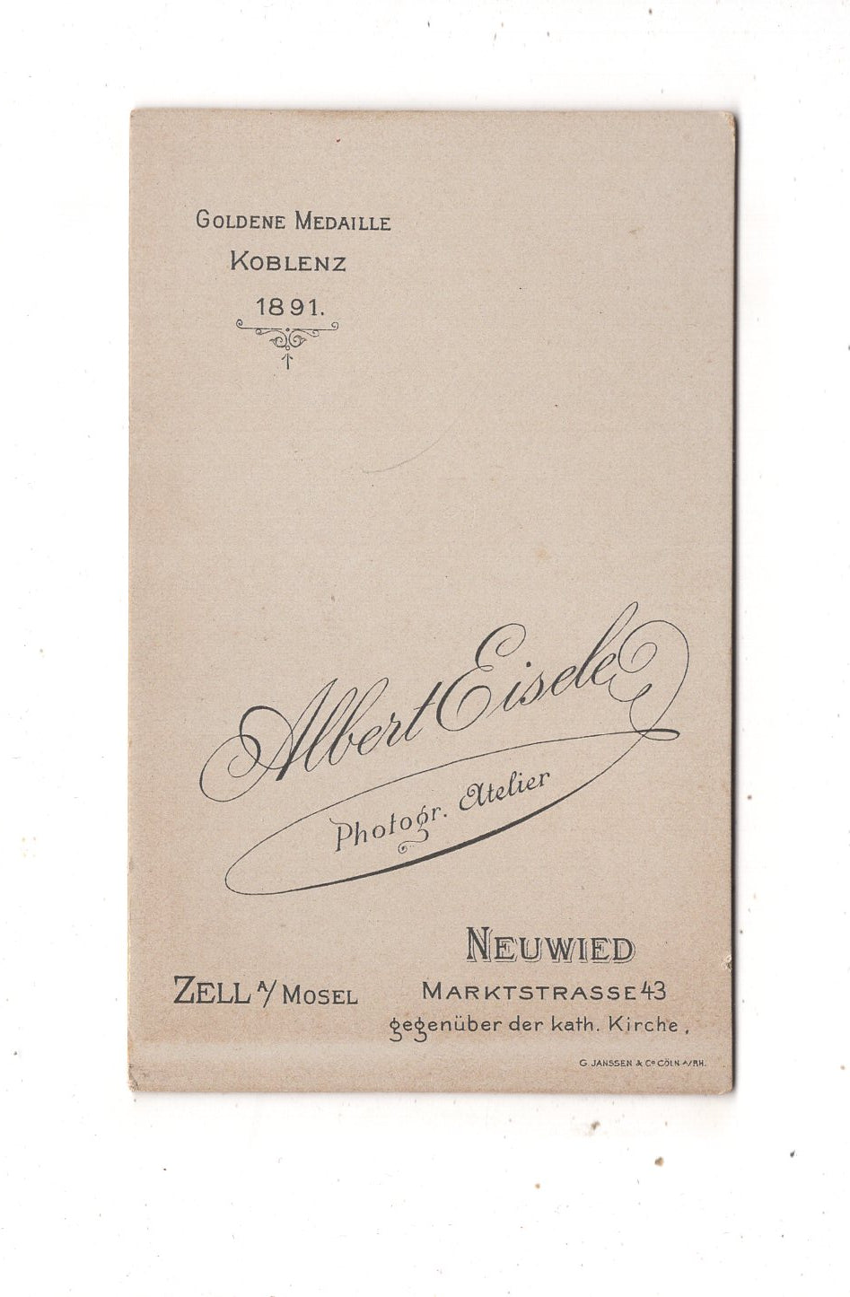 Fotografie Feine Dame - Neuwied / Zell a. d. Mosel 1890er