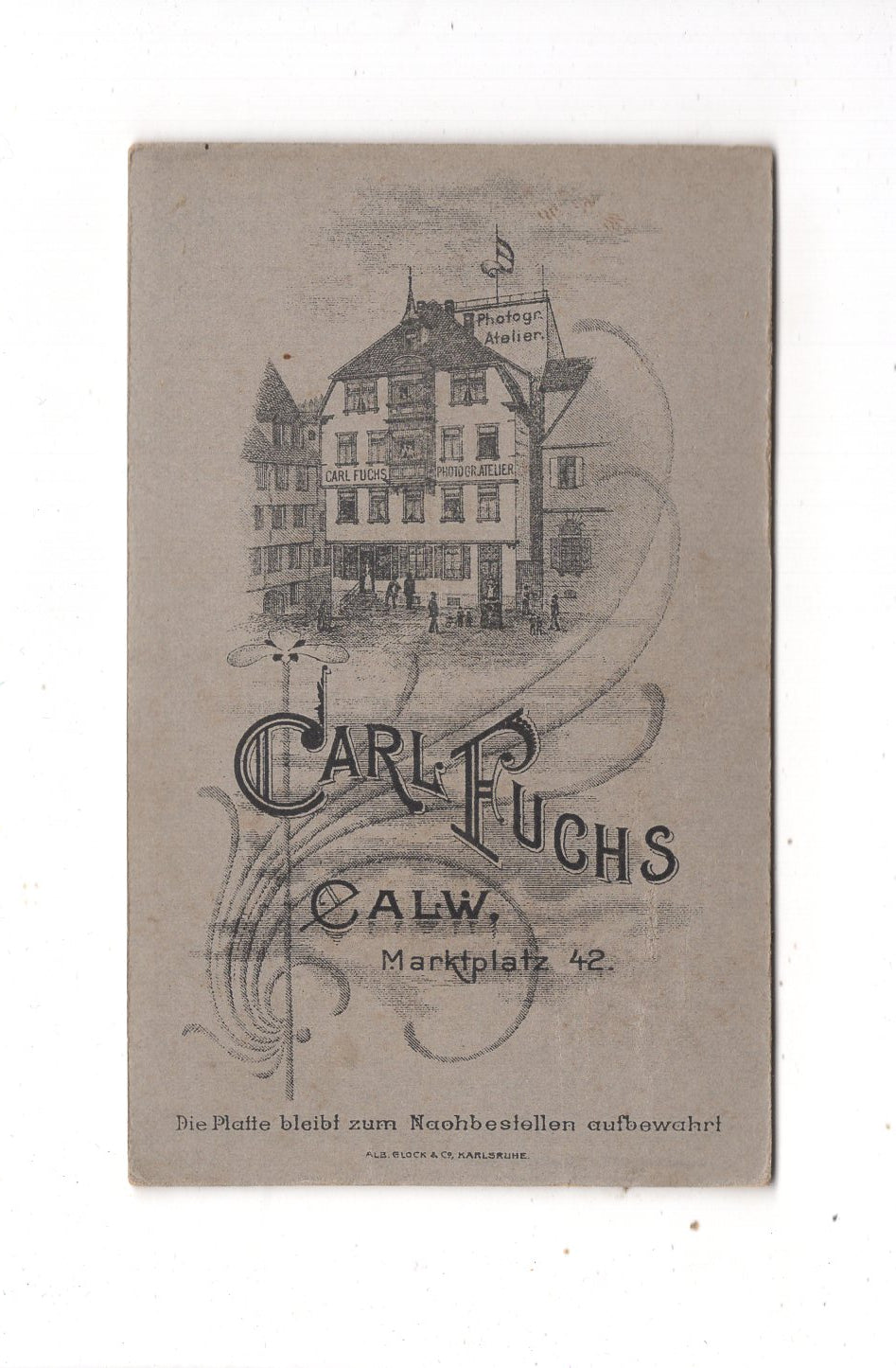 Fotografie Damenportrait - Calw 1900er / CDV N1-17
