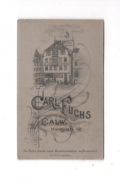 Fotografie Damenportrait - Calw 1900er / CDV N1-17