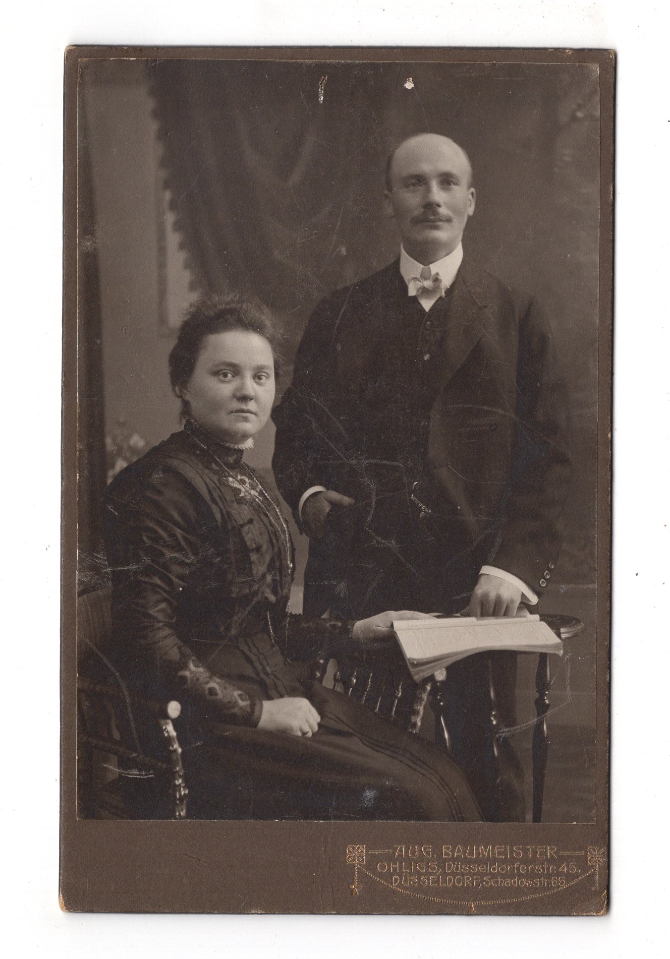 Fotografie Feines Paar - Ohligs / Düsseldorf um 1910