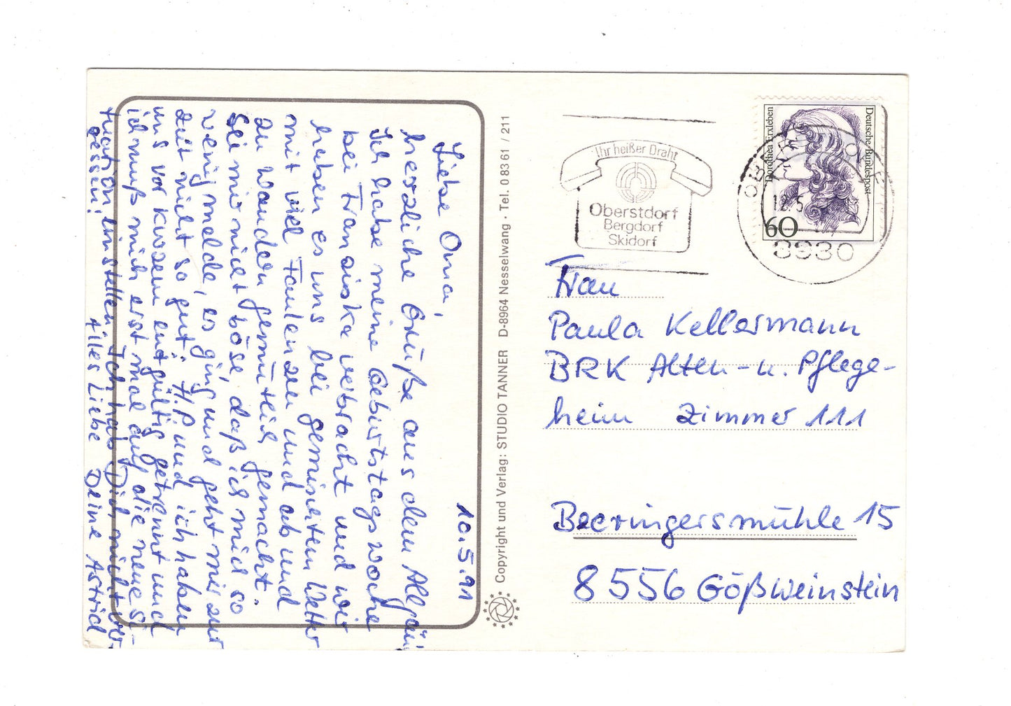 Ansichtskarte Burgberg im Oberallgäu / H1-58