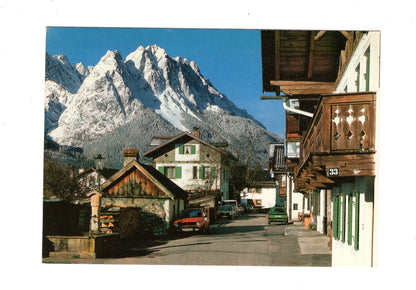 Ansichtskarte Garmisch-Partenkirchen / Oberbayern / Frühlingstraße in Garmisch