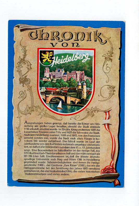 Ansichtskarte Chronik von Heidelberg