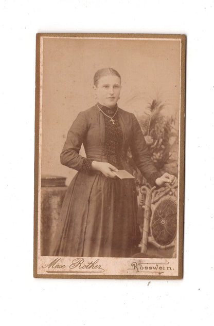 Fotografie Feine Dame - Rosswein 1880er / CDV L1-28