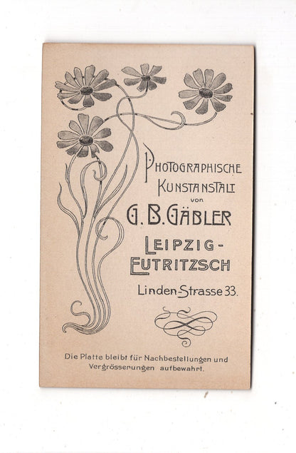 Fotografie Niedliche kleine Kinder - Leipzig Eutritzsch um 1890 / CDV M1-10