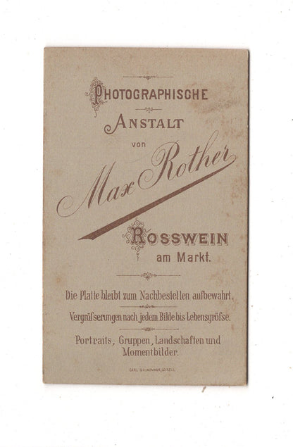Fotografie Feine Dame - Rosswein 1880er / CDV L1-28