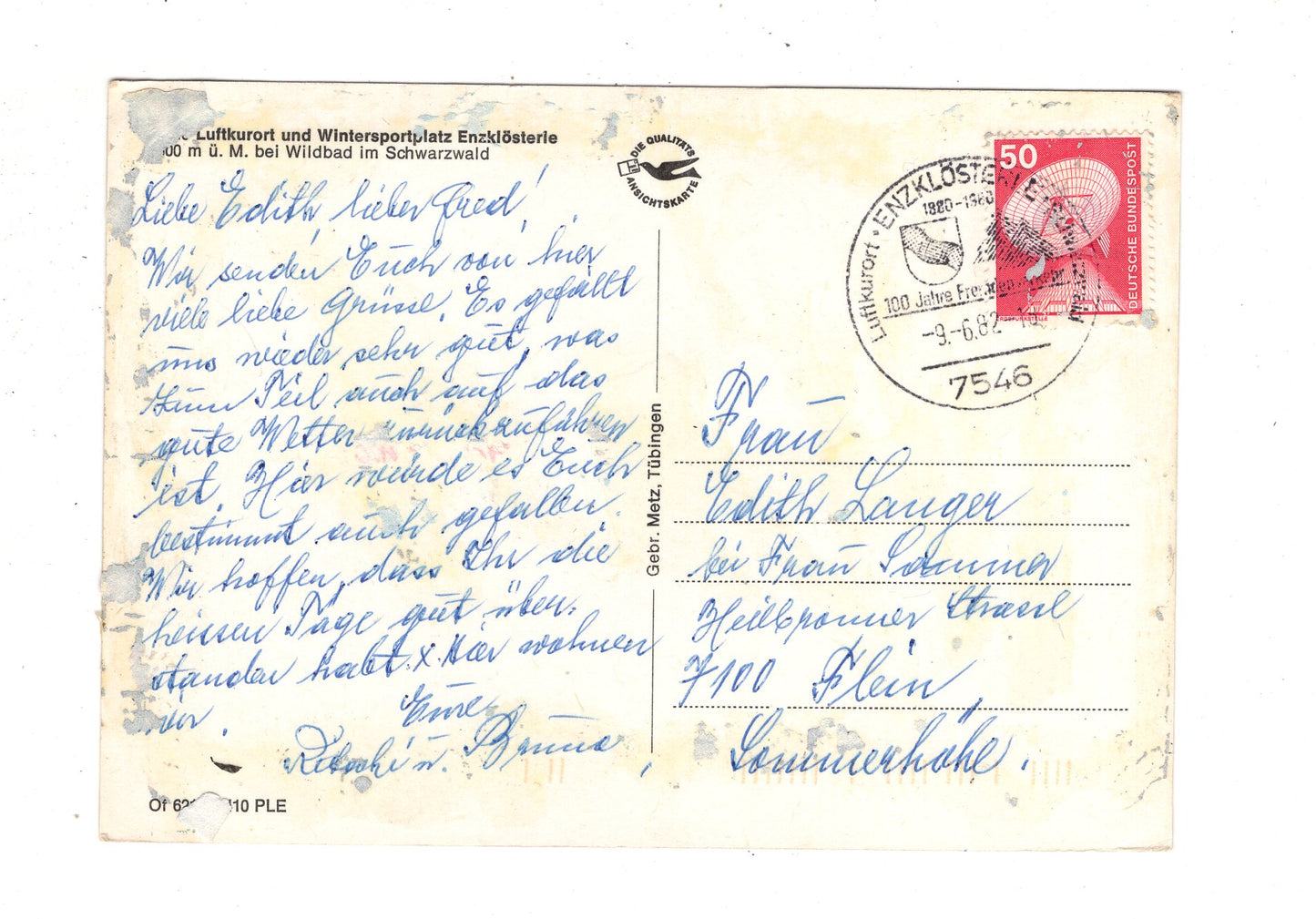Ansichtskarte Enzklösterle / Schwarzwald / J1-69