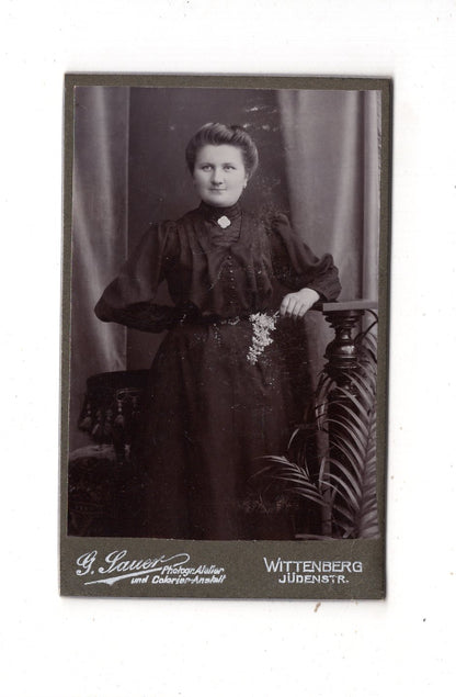 Fotografie Feine Dame - Wittenberg 1900er / CDV L1-28