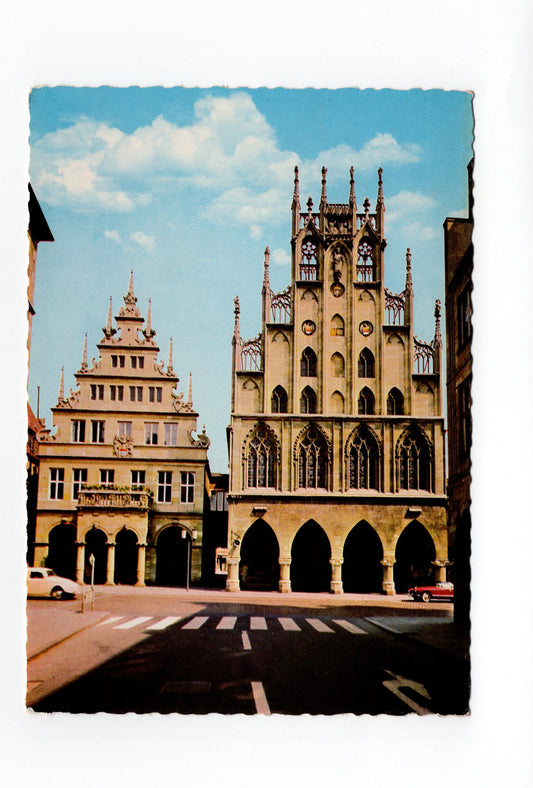 Ansichtskarte Münster in Westfalen / Rathaus und Weinhaus