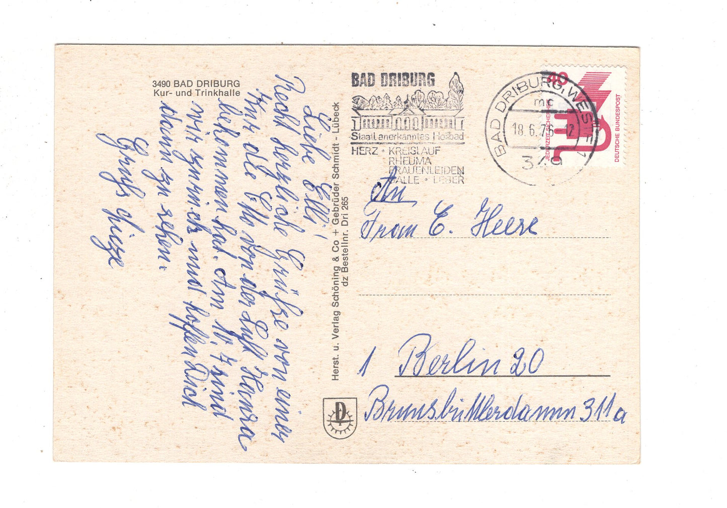 Ansichtskarte Bad Driburg / Kur- und Trinkhalle / J1-53