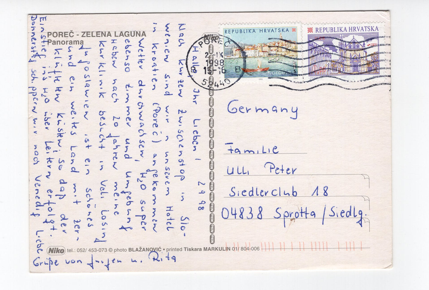 Ansichtskarte Porec / Zelena Laguna / Kroatien