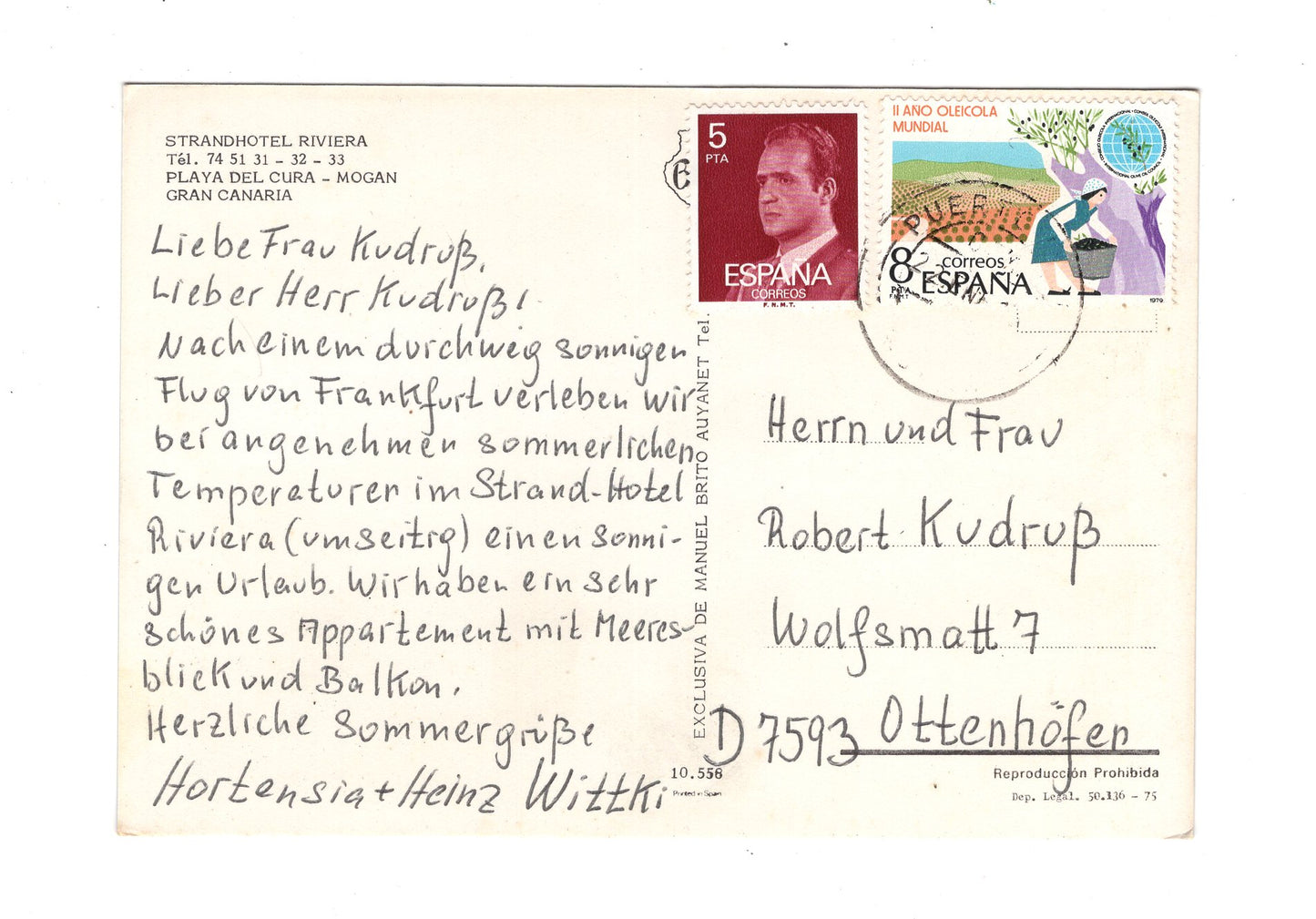 Ansichtskarte Gran Canaria / Mogan / Strandhotel Riviera / Spanien