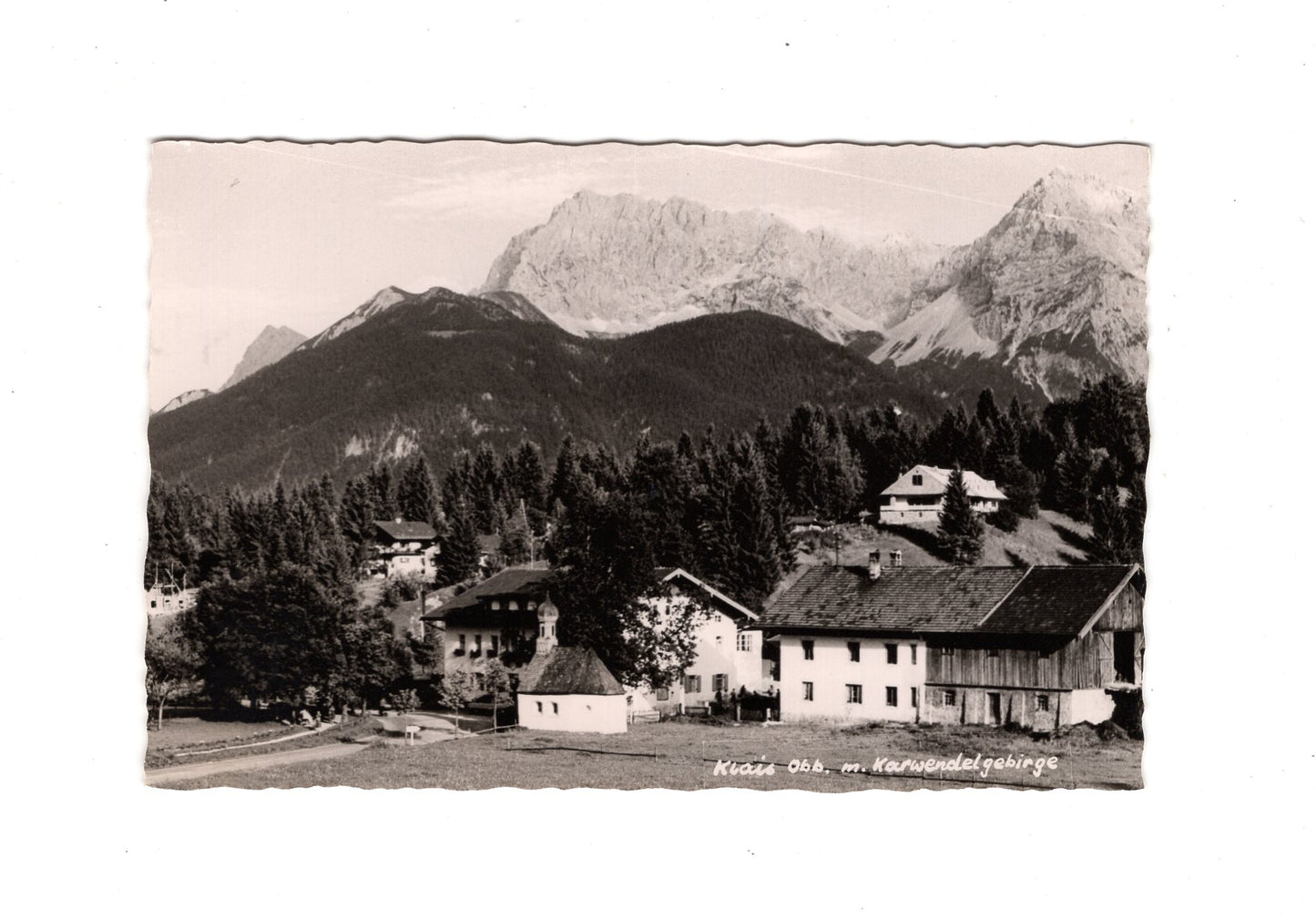 Ansichtskarte Klais / Oberbayern / mit Karwendelgebirge