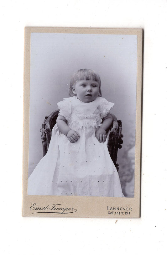 Fotografie Niedliches kleines Kind - Hannover 1890er / CDV M1-30