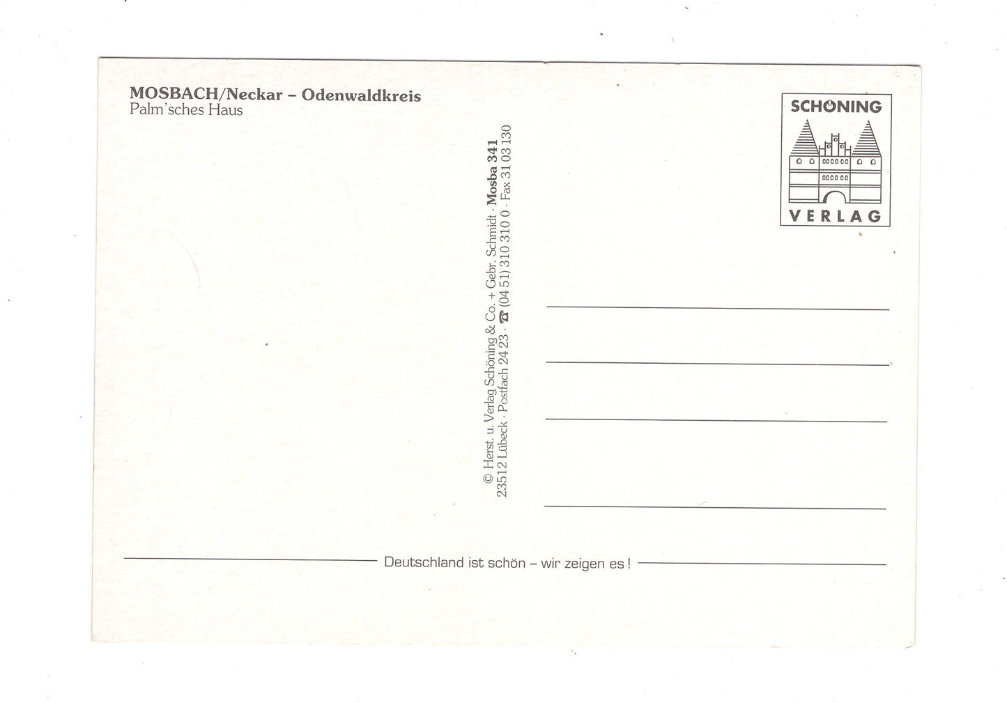 Ansichtskarte Mosbach / Neckar / Odenwaldkreis / Palm´sches Haus