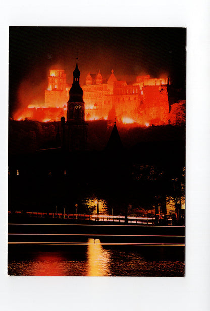 Ansichtskarte Heidelberg am Neckar / Schlossbeleuchtung