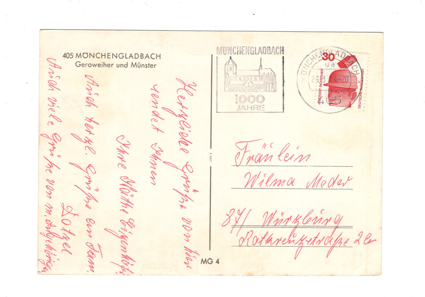 Ansichtskarte Mönchengladbach / Geroweiher und Münster / H1-58