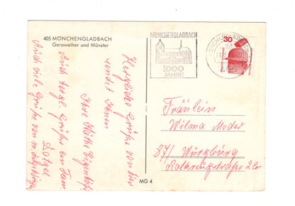 Ansichtskarte Mönchengladbach / Geroweiher und Münster / H1-58