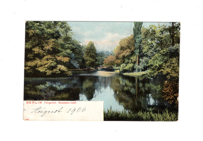 Ansichtskarte Berlin / Tiergarten / Rousseau-Insel - 1906