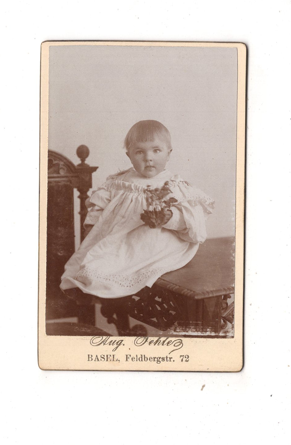 Fotografie Niedliches kleines Kind - Basel 1890er / CDV M1-30