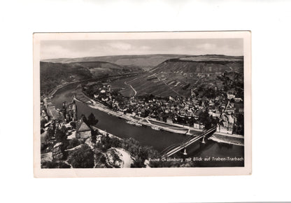 Ansichtskarte Ruine Gräfinburg mit Blick auf Traben-Trarbach