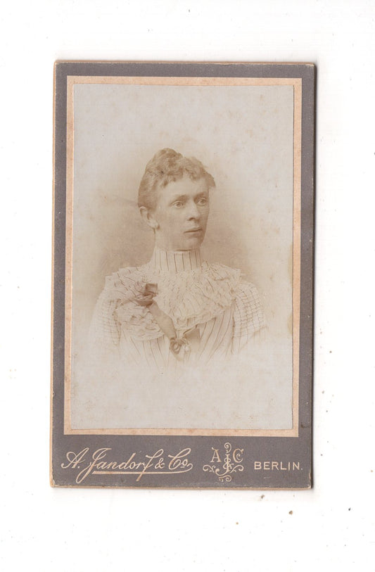 Fotografie Damenportrait - Berlin 1890er / CDV N1-17