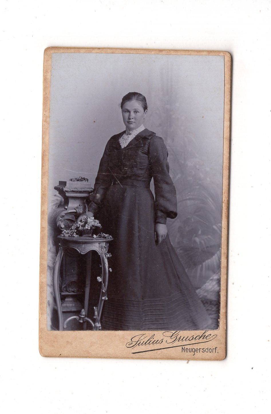 Fotografie Feine Dame - Neugersdorf 1890er / CDV L1-28