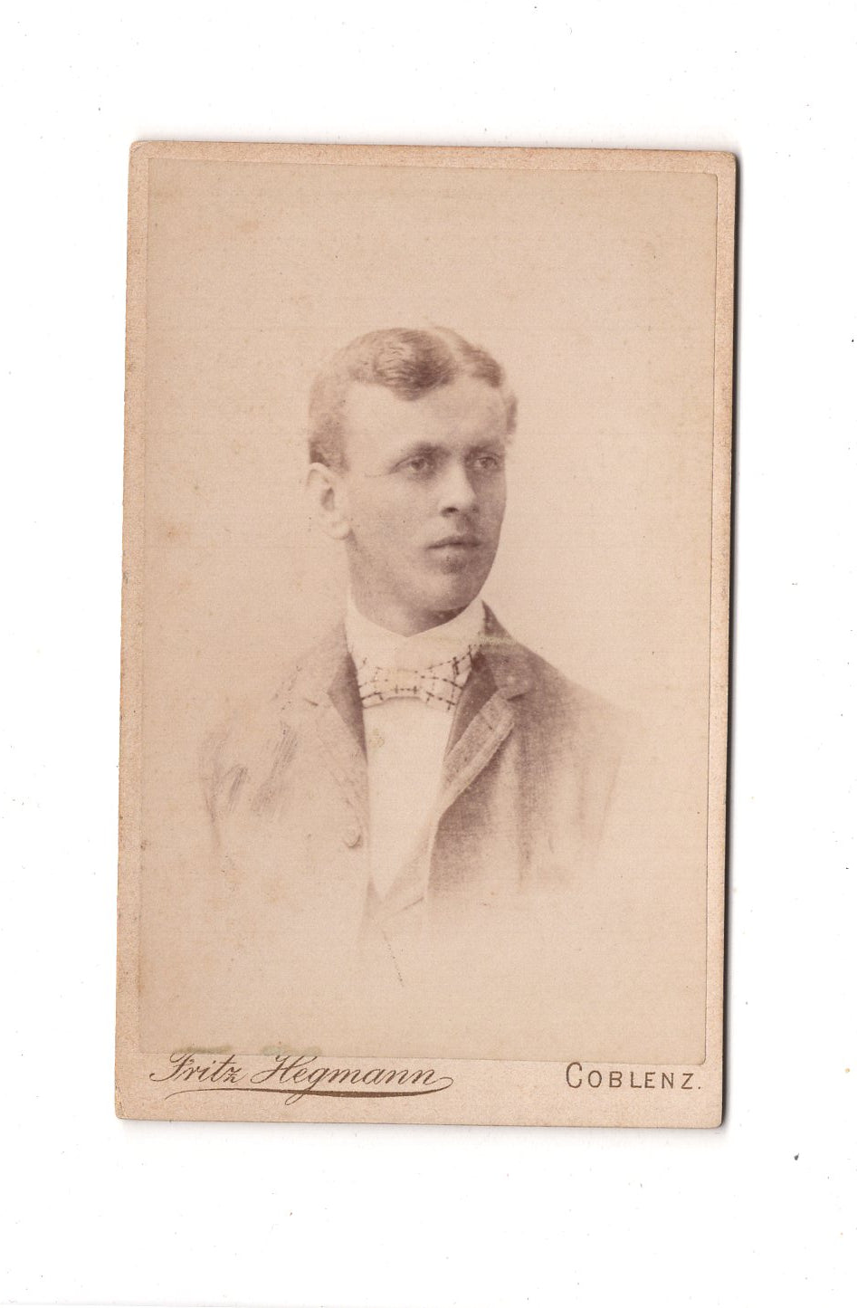 Fotografie Herrenportrait - Koblenz 1890er / CDV C1-25