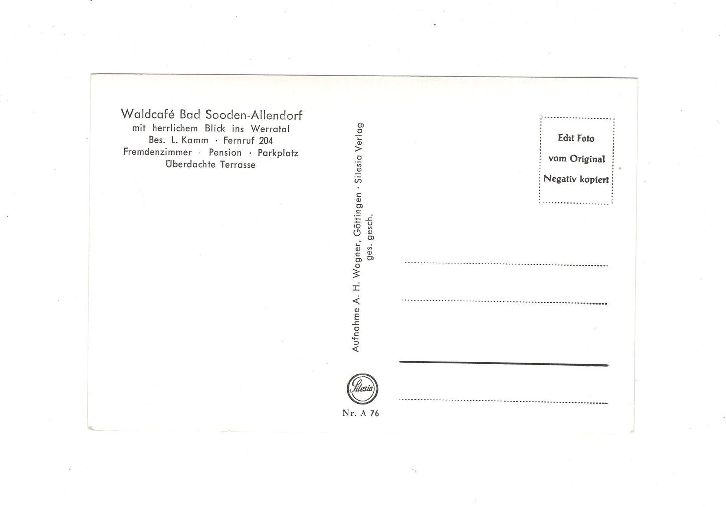 Ansichtskarte Waldcafé Bad Sooden-Allendorf