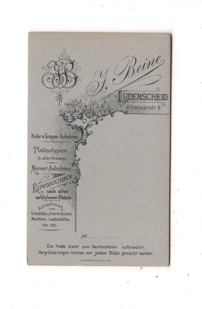 Fotografie Niedliches kleines Kind - Lüdenscheid 1890er