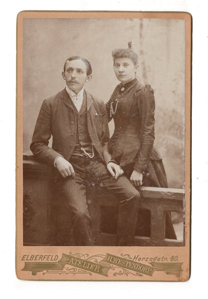 Fotografie Feines Paar - Elberfeld um 1890