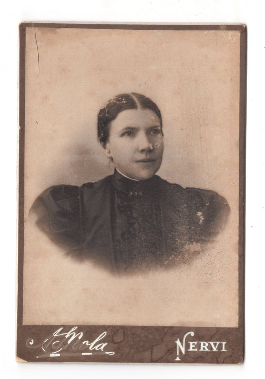 Fotografie Feine Dame - Nervi / Genua 1898 / CAB W-30