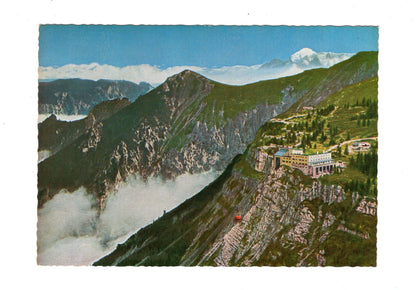 Ansichtskarte Bad Reichenhall / Berghotel Predigtstuhl mit Predigtstuhlbahn