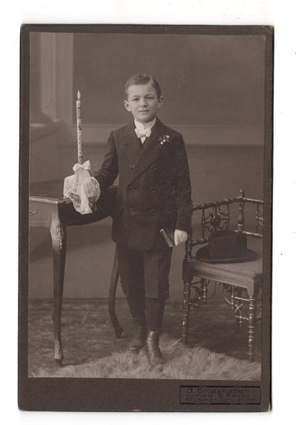 Fotografie Feiner Junge - München 1900er / CAB U-27
