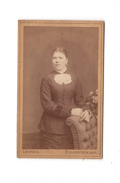 Fotografie Feine Dame - Leipzig 1880er / CDV L1-28
