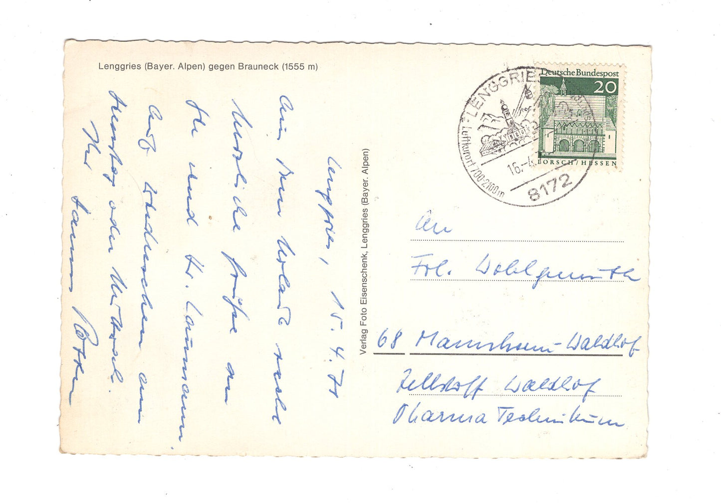 Ansichtskarte Lenggries / Bayerische Alpen