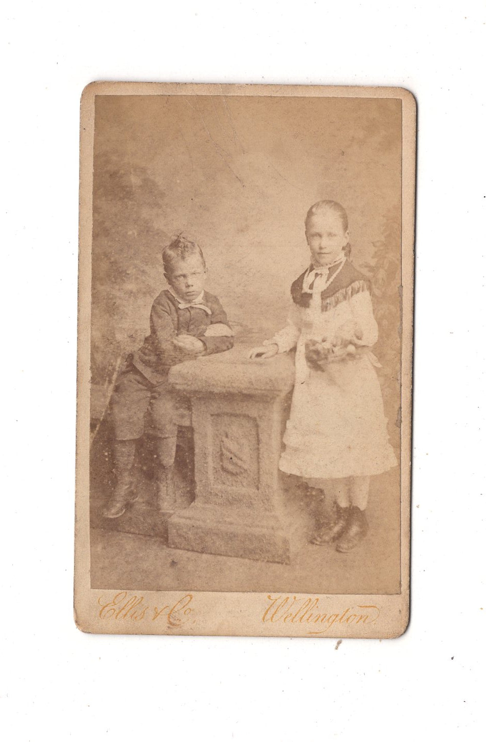 Fotografie Niedliche kleine Kinder - Wellington 1870er / CDV M1-10
