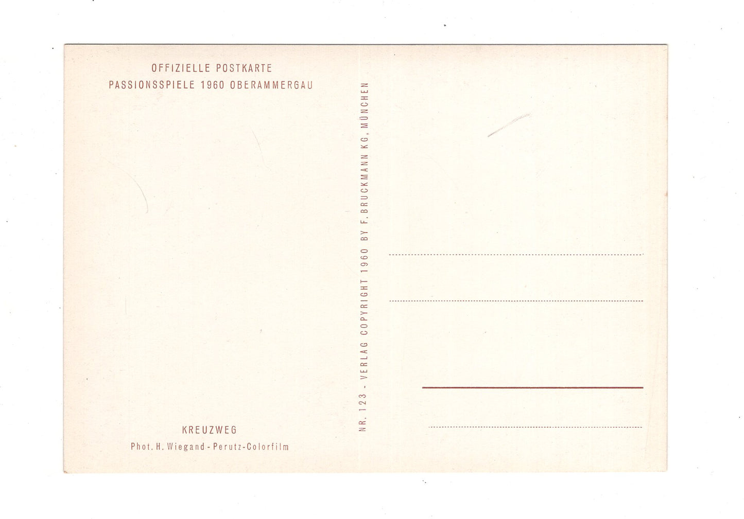 Ansichtskarte Passionsspiele Oberammergau 1960 / Kreuzweg