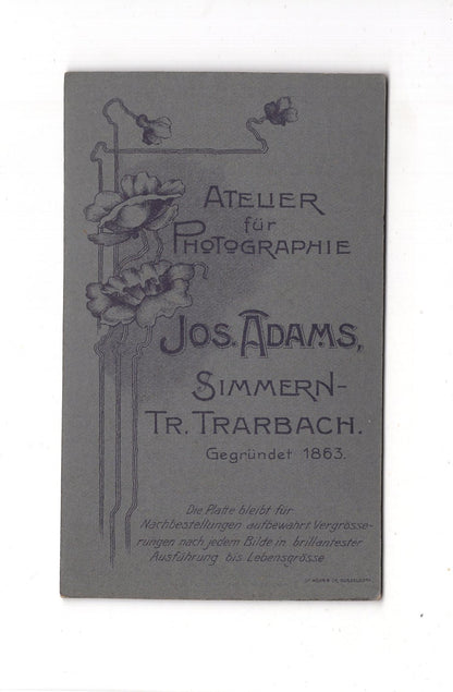 Fotografie Damenportrait - Simmern / Traben-Trarbach 1900er / CDV C1-07