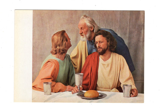 Ansichtskarte Passionsspiele Oberammergau 1960 / Abendmahlszene