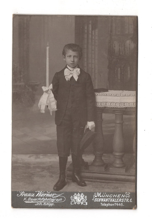 Fotografie Feiner Junge - München 1900er / CAB U-27