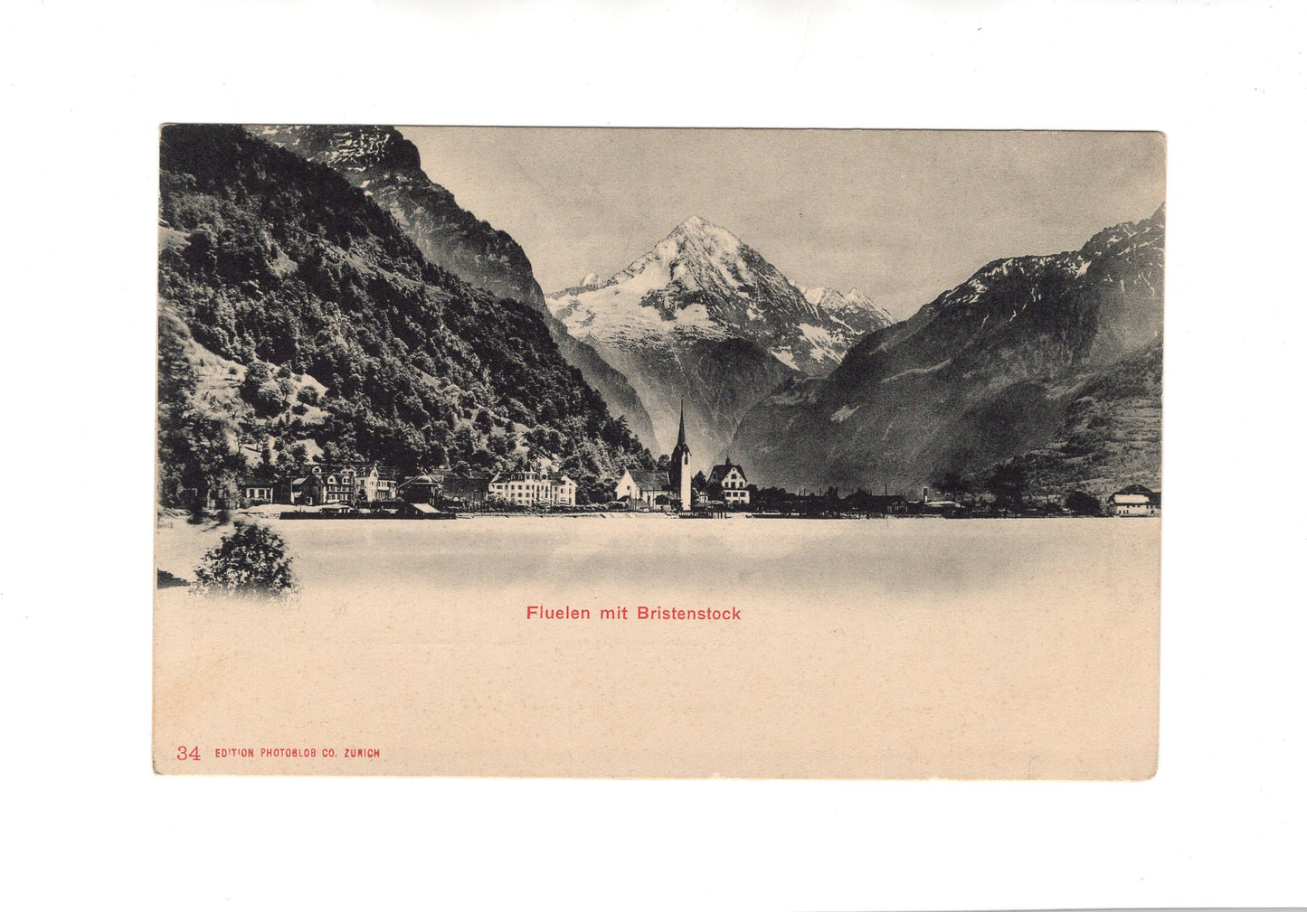 Ansichtskarte Flüelen mit Bristenstock / Schweiz