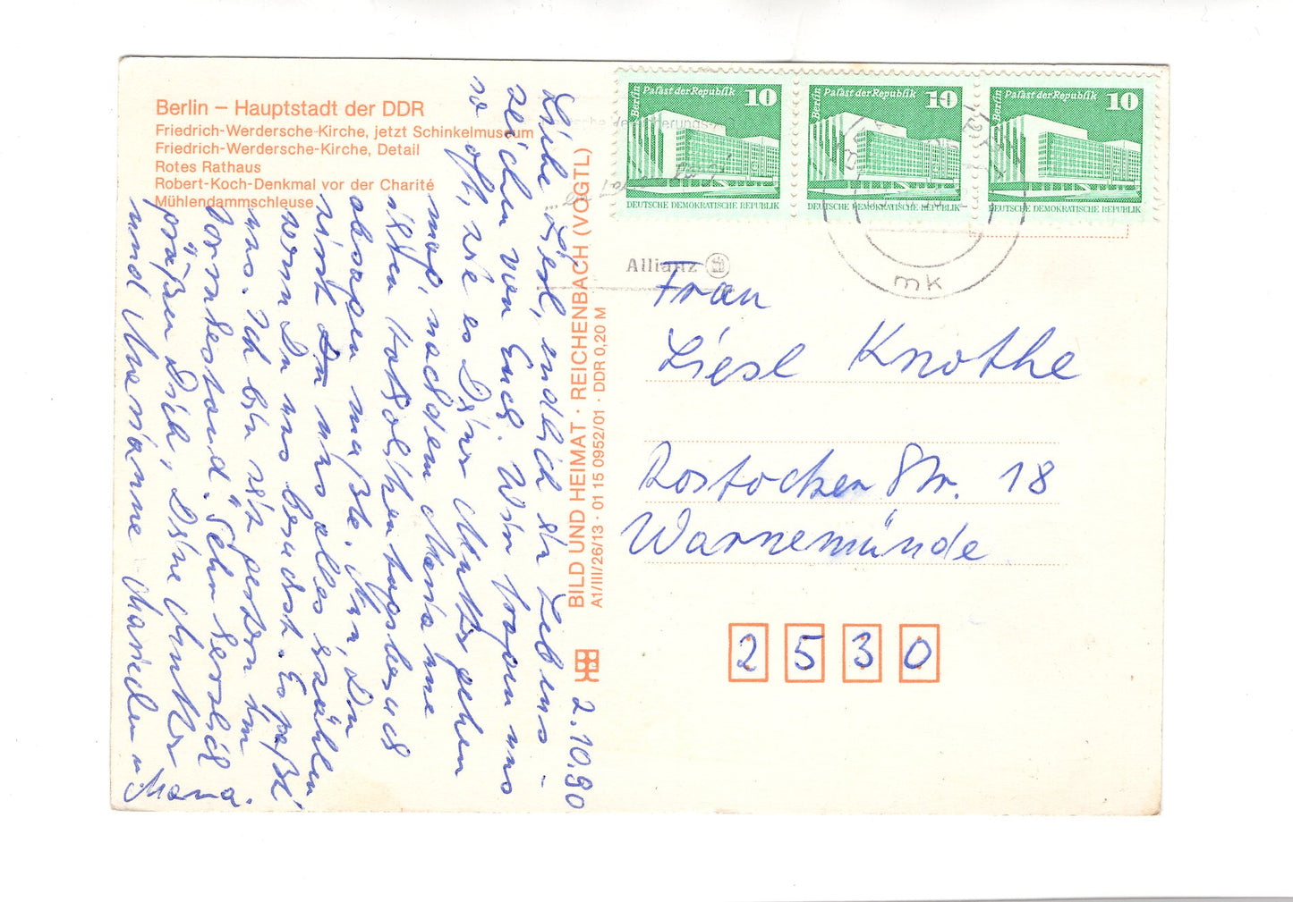 Ansichtskarte Berlin / DDR / Rotes Rathaus +++
