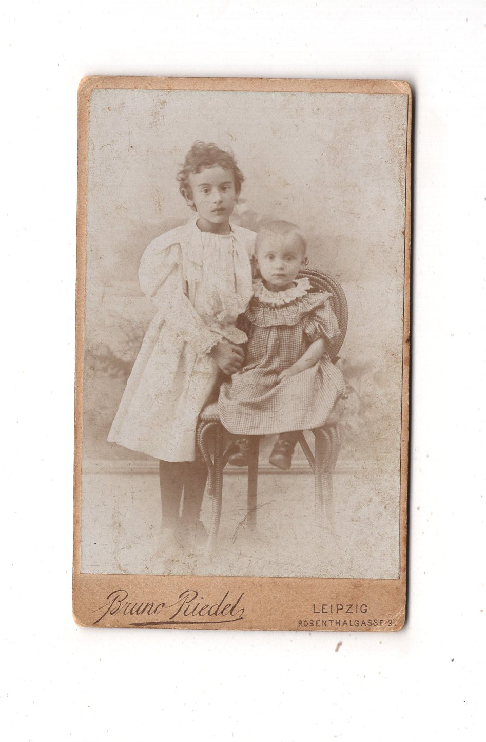 Fotografie Niedliche kleine Kinder - Leipzig 1890er / CDV M1-10