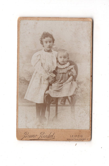 Fotografie Niedliche kleine Kinder - Leipzig 1890er / CDV M1-10