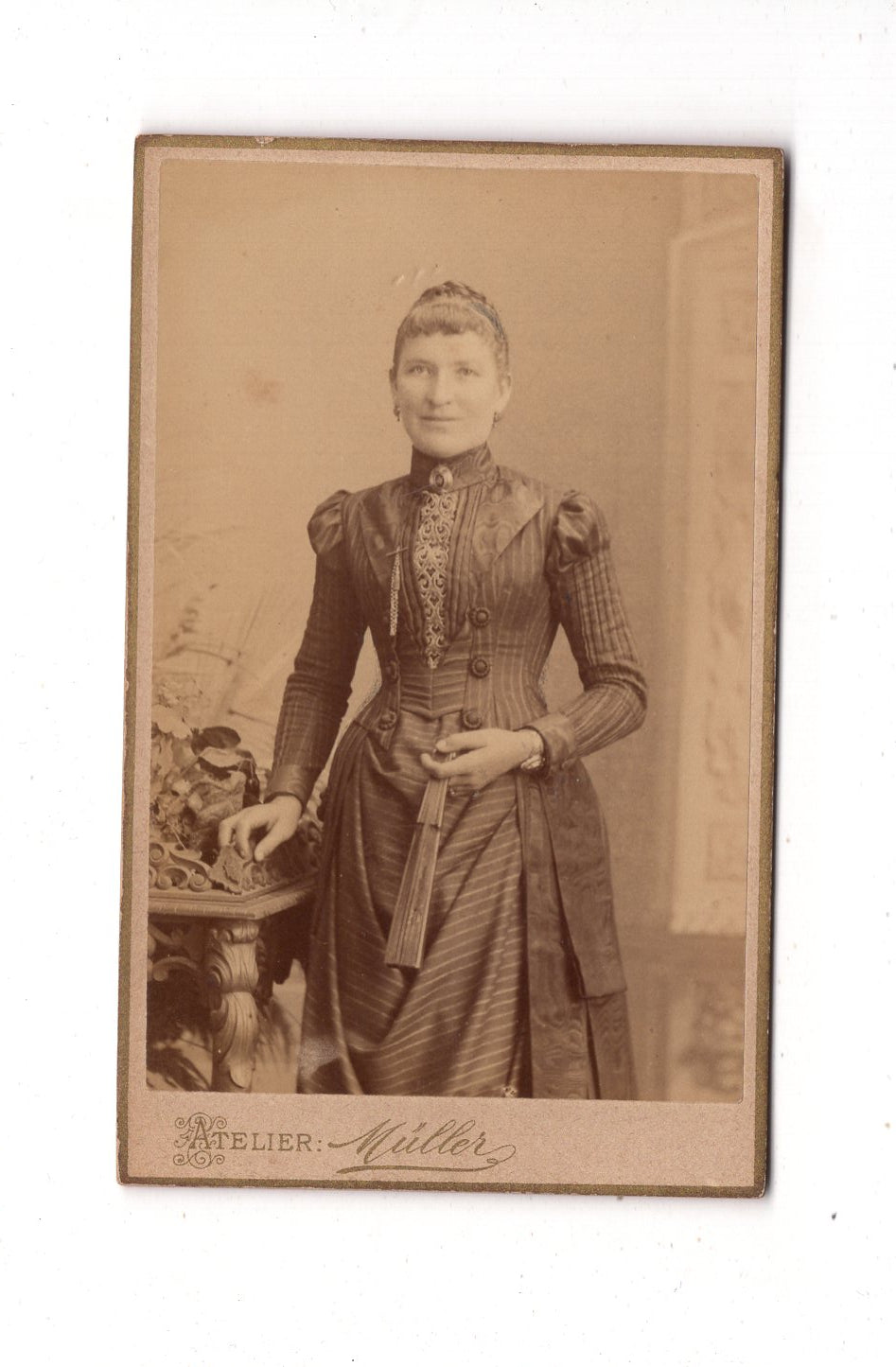 Fotografie Feine Dame - Rochlitz 1880er / CDV L1-28
