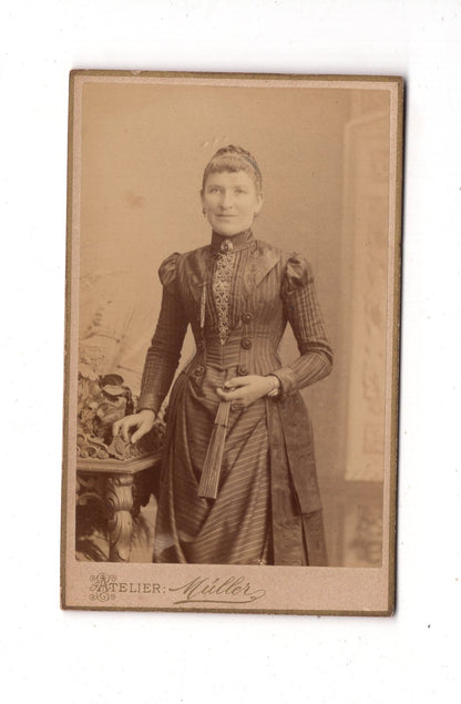 Fotografie Feine Dame - Rochlitz 1880er / CDV L1-28